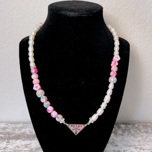 Prada Charm Beaded Necklace